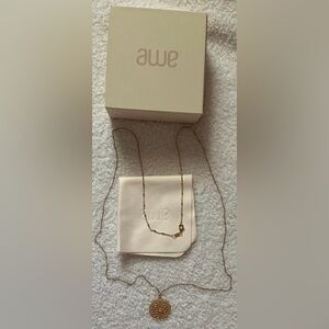 Awe Inspired Long Dreamcatcher Pendant Gold Necklace